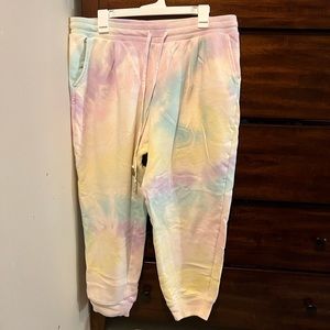 custom pastel tie dye joggers
